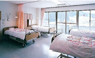 見晴らしの良い療養室（4人部屋）